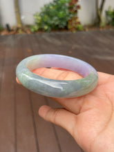 Load image into Gallery viewer, Lavender with Bluish Green Jade Bangle | 56mm (NJBA030)
