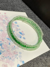 Load image into Gallery viewer, Icy Green Jade Bracelet - Round Beads (NJBA084)
