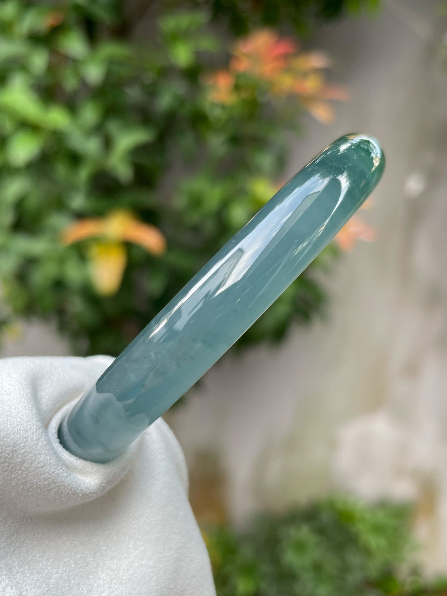 Blue With Green Jade Bangle | 59mm (NJBA100)