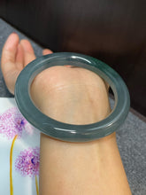 Load image into Gallery viewer, Blue With Green Jade Bangle | 59mm (NJBA100)
