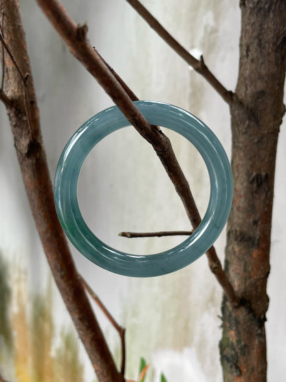 Blue With Green Jade Bangle | 59mm (NJBA100)