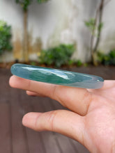 Load image into Gallery viewer, Blue With Green Jade Bangle | 59mm (NJBA100)

