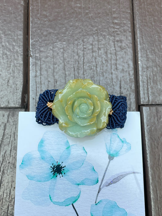 Yellow Jade Bracelet - Rose (NJBA101)