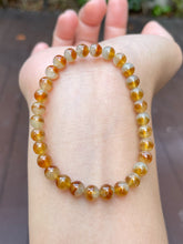 Load image into Gallery viewer, Icy Yellow Jade Bracelet - Round Beads (NJBA103)
