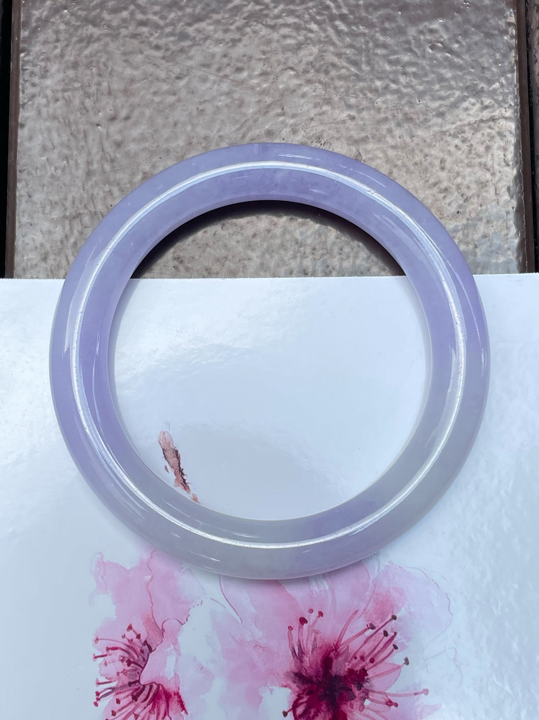 Pink Lavender Jade Bangle | 55mm (NJBA105)