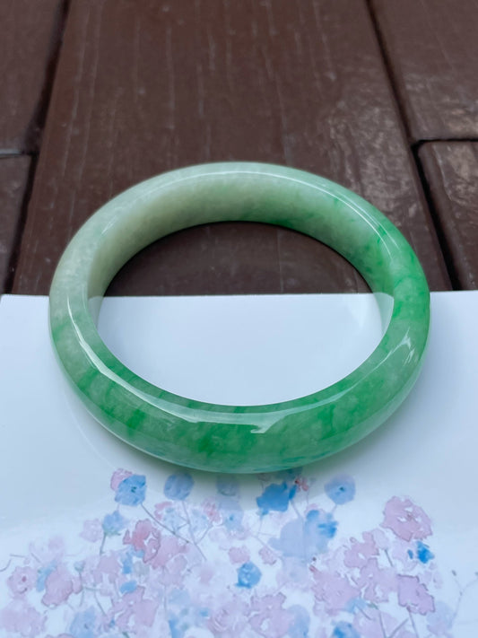 Green Jadeite Bangle | 57mm (NJBA107)