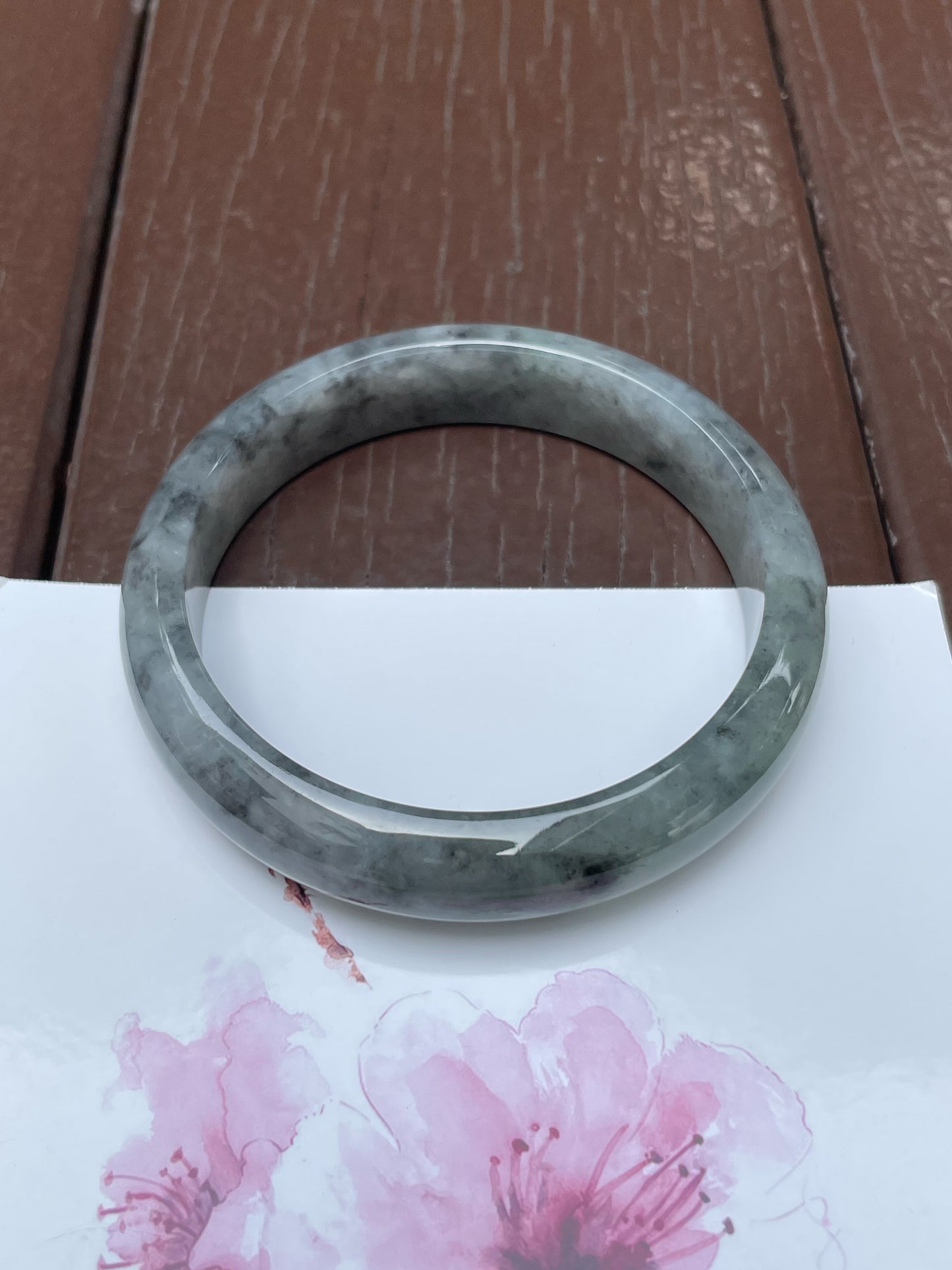 Black Jade Bangle | 57mm (NJBA110)