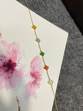 Load image into Gallery viewer, Jadeite Bracelet - Multicolour Clovers (NJBA122)
