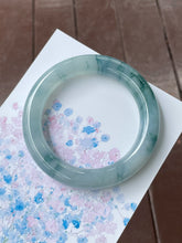 Load image into Gallery viewer, Bluish Flower Jade Bangle | 57mm (NJBA134)
