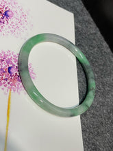 Load image into Gallery viewer, Black With Green Jade Bangle | 55mm (NJBA136)
