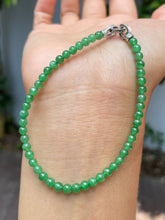 Load image into Gallery viewer, Green Jade Bracelet - Round Beads (NJBA138)
