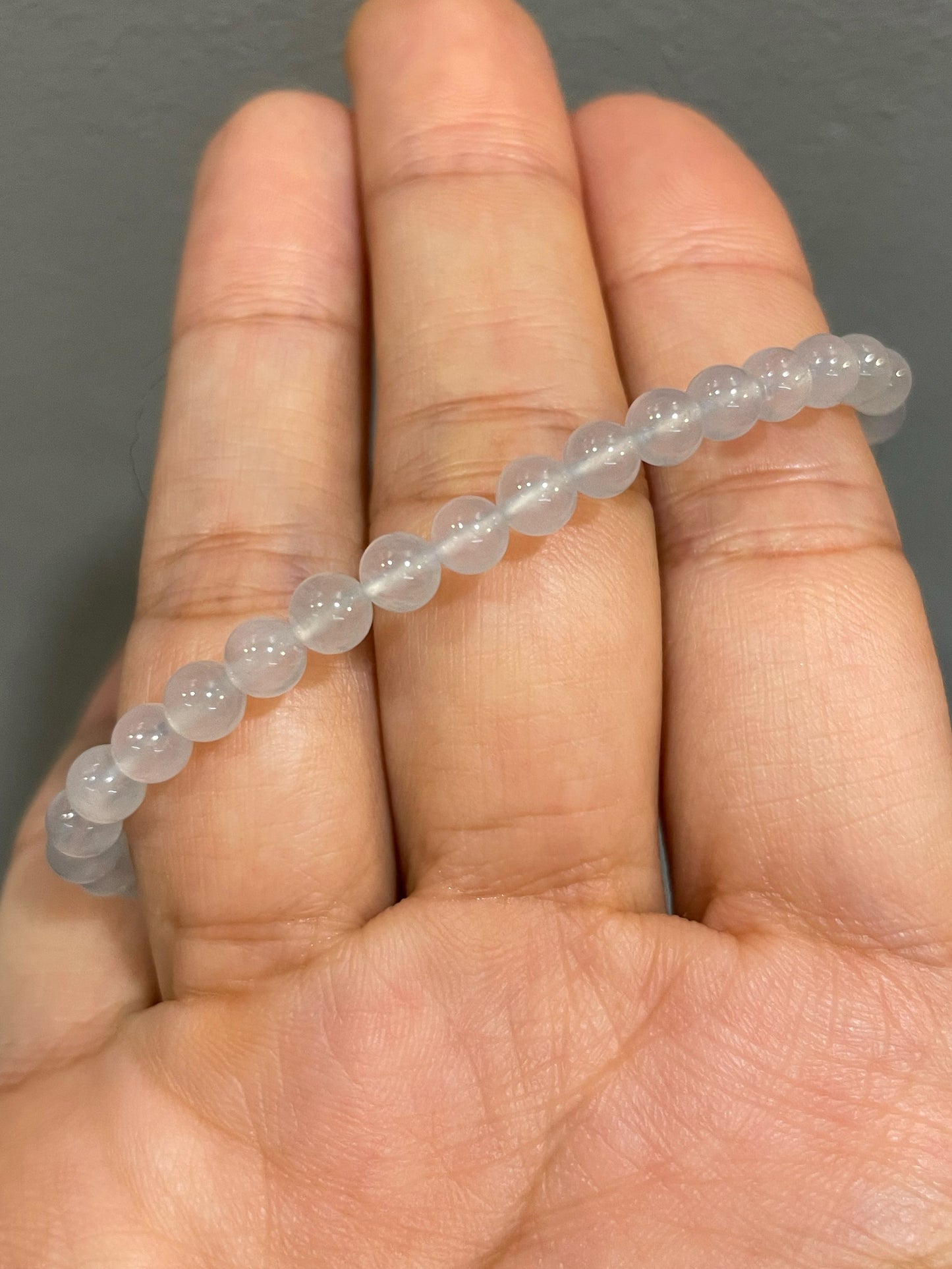 Icy Jadeite Bracelet - Round Beads (NJBA144)