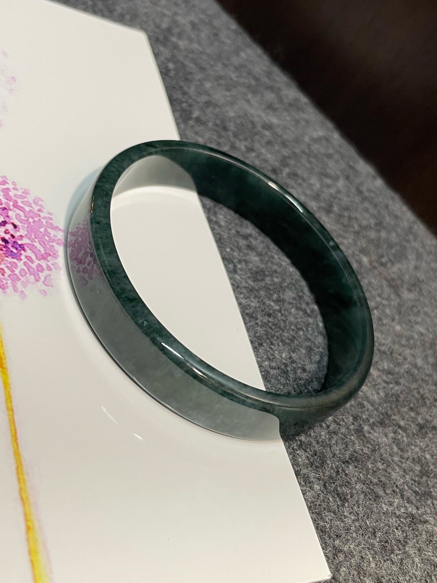 Dark Green Jade Bangle | 60mm (NJBA145)