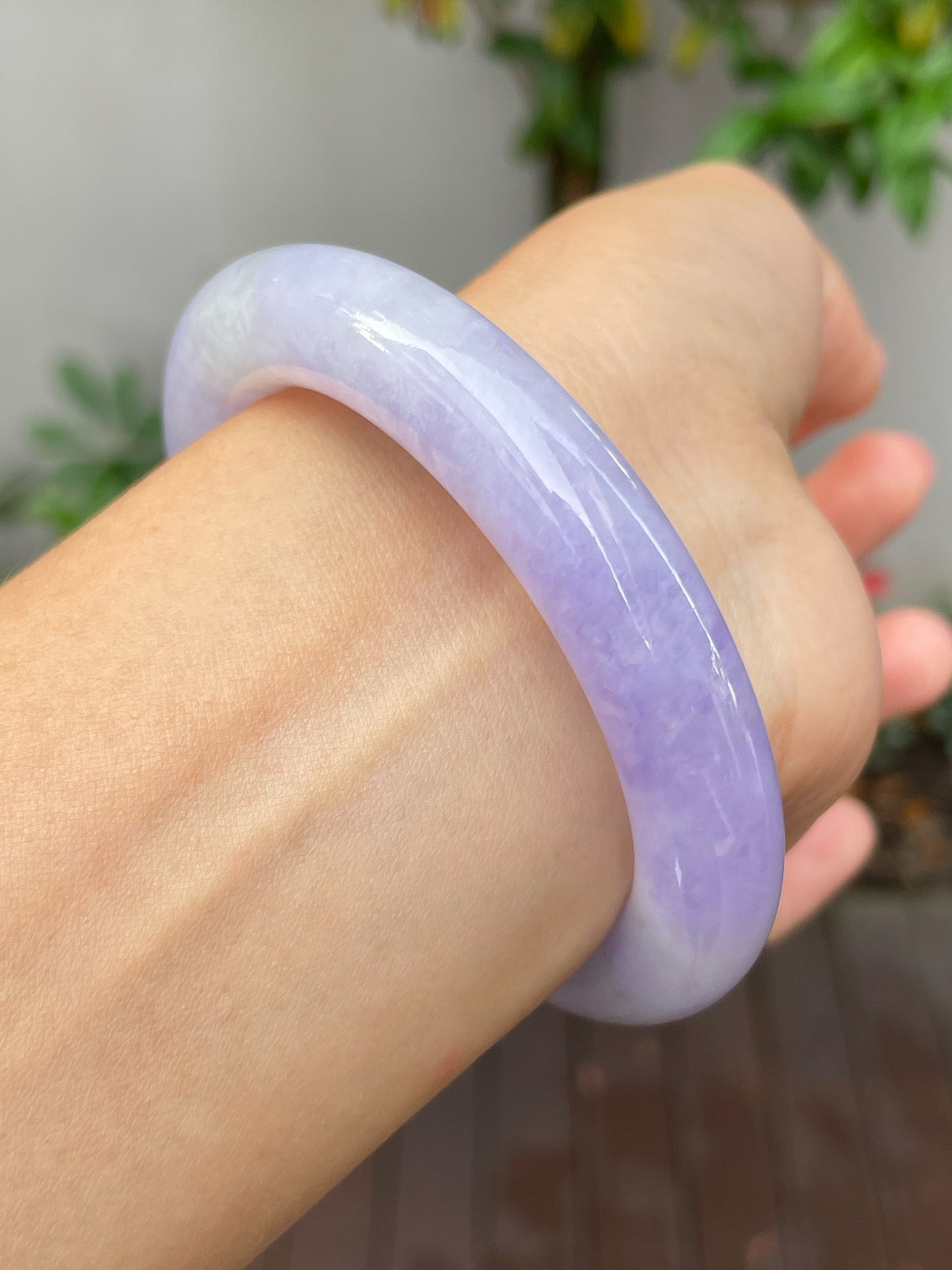 Lavender Jade Bangle | 55mm (NJBA146)