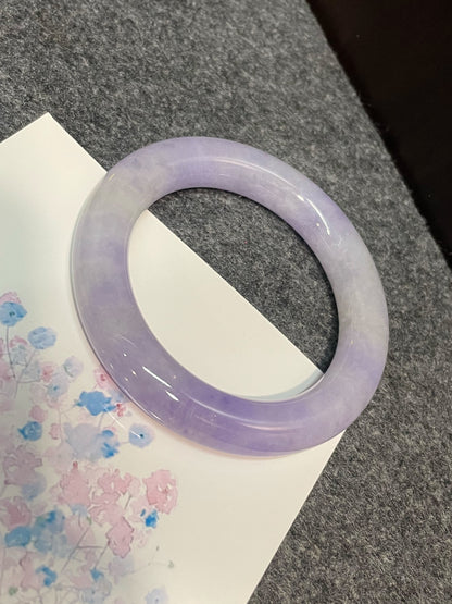 Lavender Jade Bangle | 55mm (NJBA146)