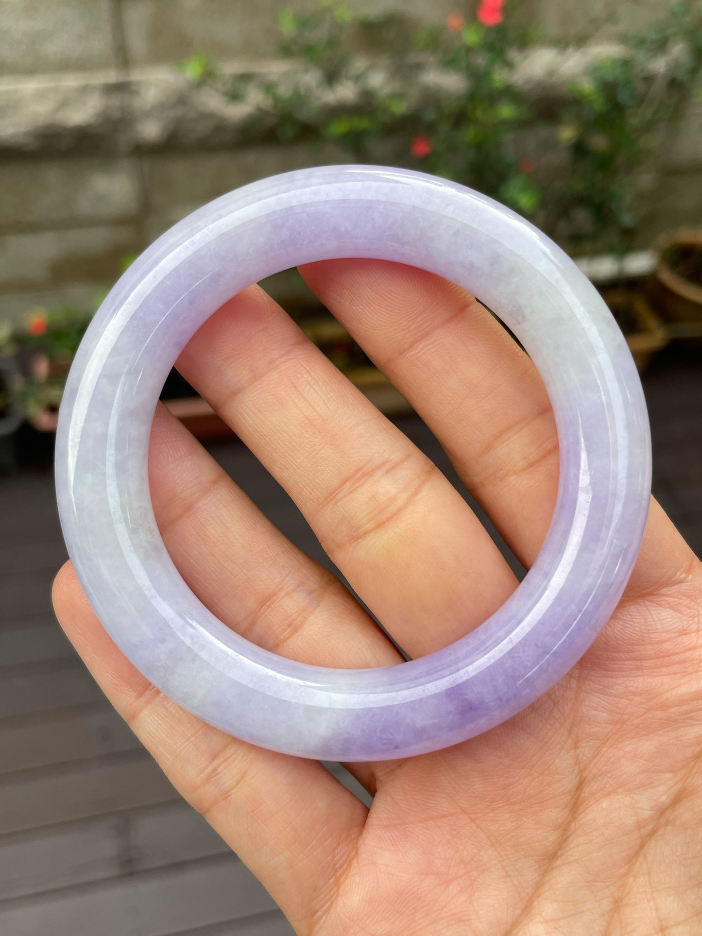 Lavender Jade Bangle | 55mm (NJBA146)