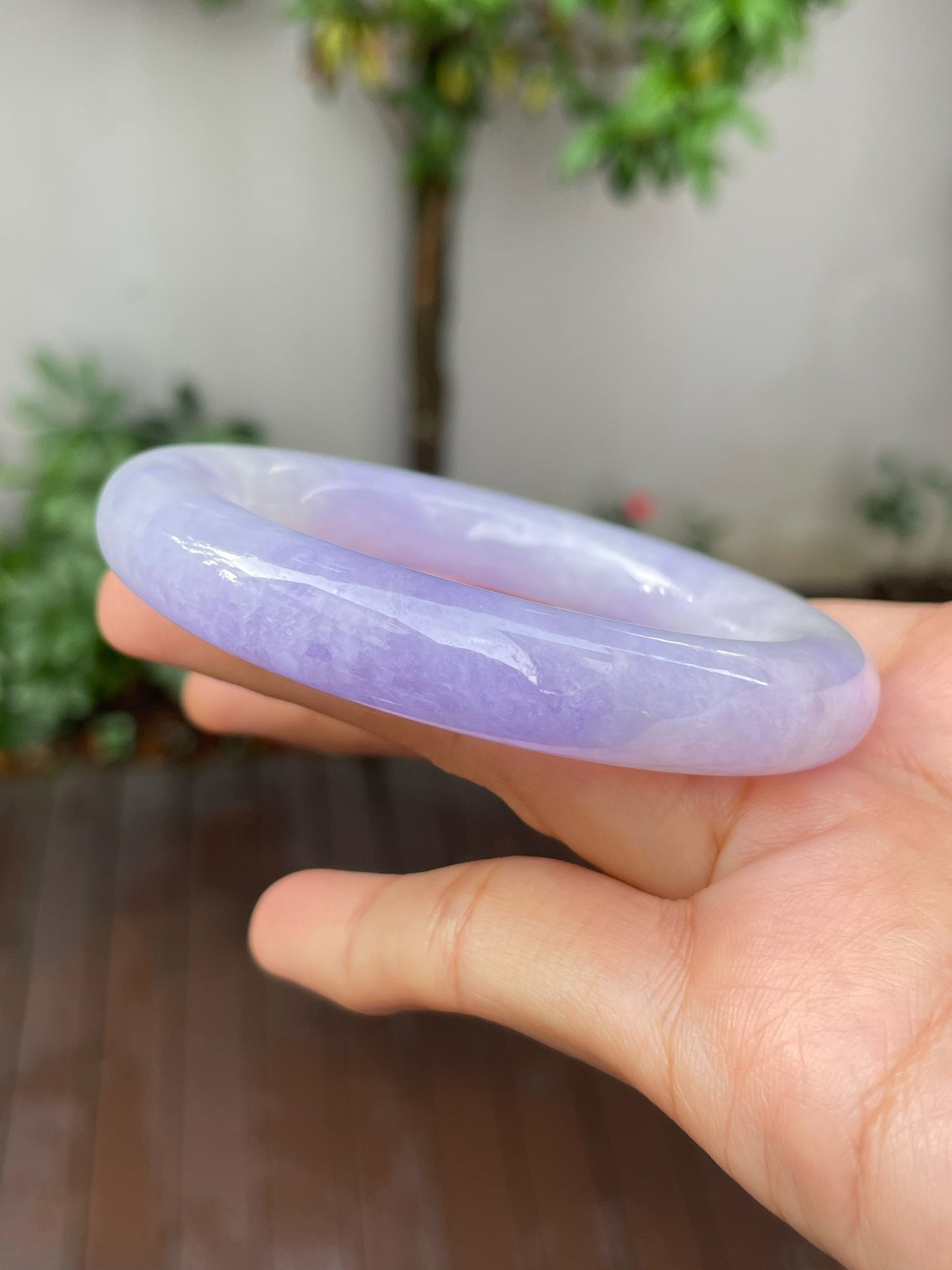 Lavender Jade Bangle | 55mm (NJBA146)