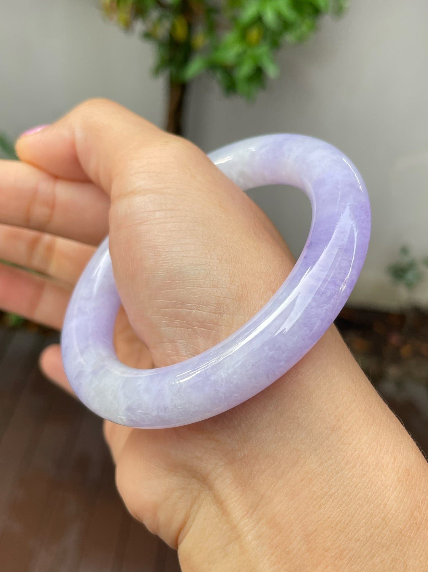 Lavender Jade Bangle | 55mm (NJBA146)