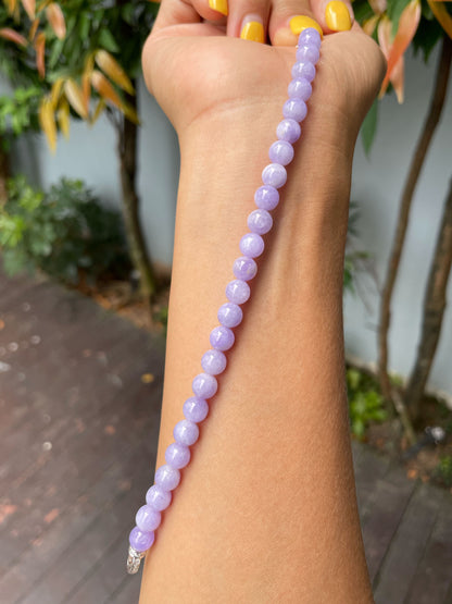 Lavender Jade Bracelet - Round Beads (NJBA161)