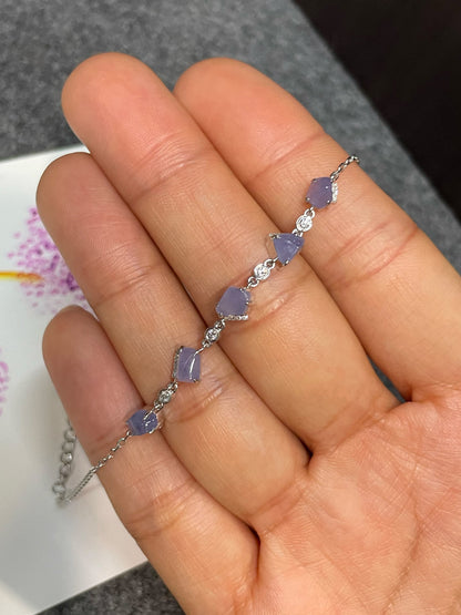 Lavender Jadeite Bracelet (NJBA165)