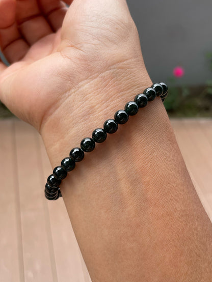 Omphacite Jade Beads Bracelet (NJBA189)