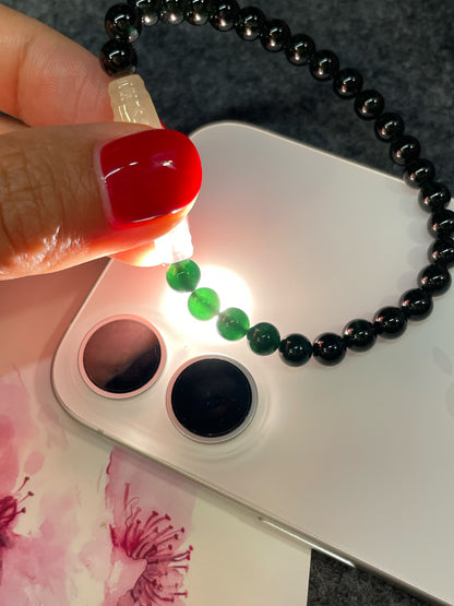 Omphacite Jade Beads Bracelet (NJBA189)