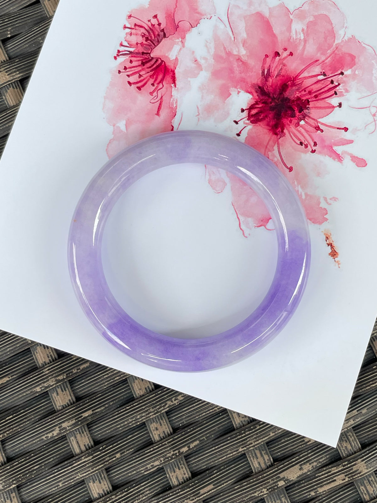 Vivid Lavender Jade Bangle | 54mm (NJBA191)