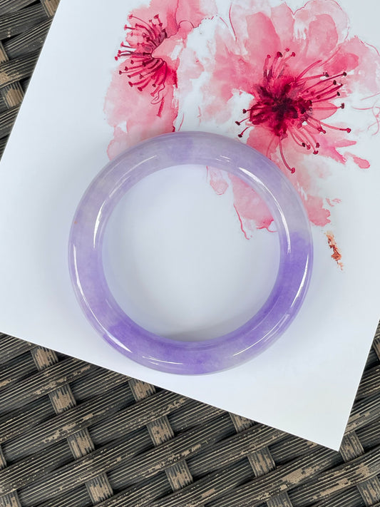 Vivid Lavender Jade Bangle | 54mm (NJBA191)