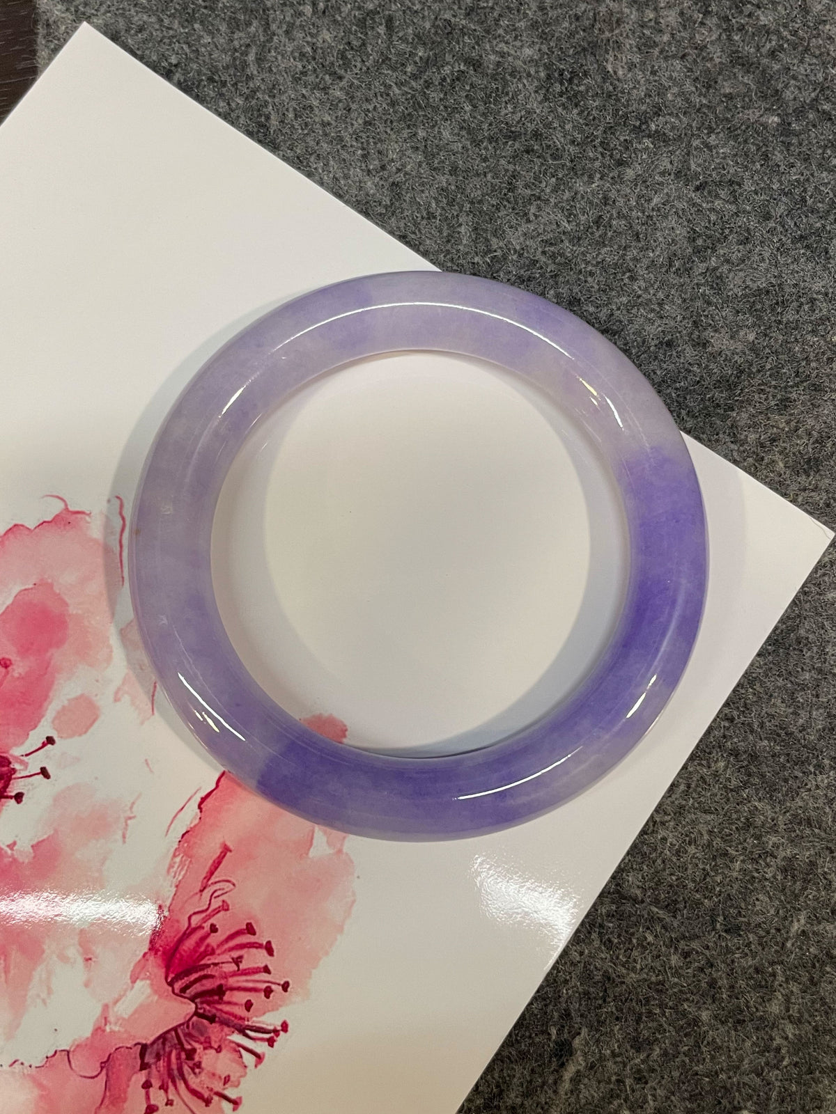 Vivid Lavender Jade Bangle | 54mm (NJBA191)