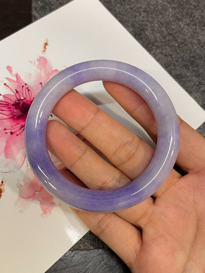 Vivid Lavender Jade Bangle | 54mm (NJBA191)