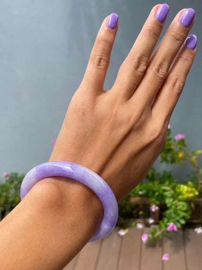 Vivid Lavender Jade Bangle | 54mm (NJBA191)