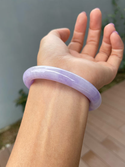 Vivid Lavender Jade Bangle | 54mm (NJBA191)
