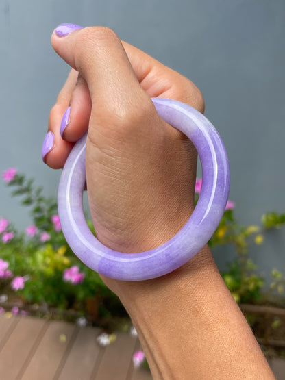 Vivid Lavender Jade Bangle | 54mm (NJBA191)