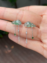Load image into Gallery viewer, Icy Jade Clouds Earrings (NJE133)
