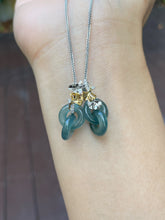 Load image into Gallery viewer, Icy Jadeite Earrings - Hoop Shaped (NJE134)
