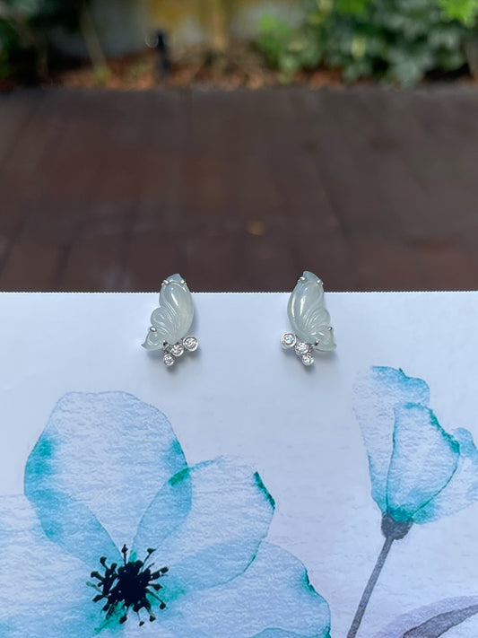 Icy Jade Earrings - Butterfly (NJE137)