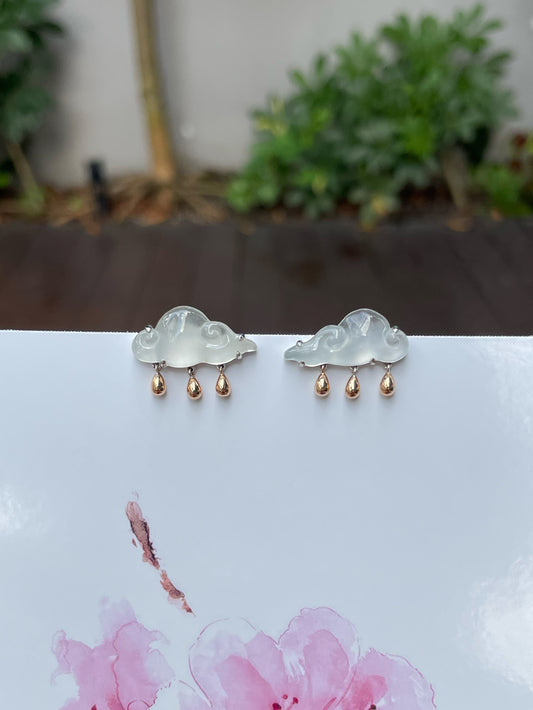 Icy Jade Clouds Earrings (NJE148)