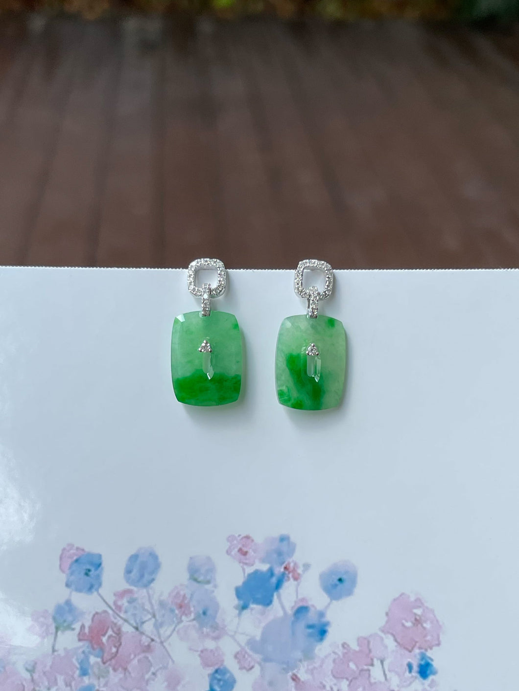 Green Jade Earrings (NJE161)