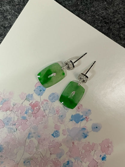 Green Jade Earrings (NJE161)