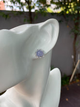 Load image into Gallery viewer, Icy Lavender Jade Cabochon Earrings (NJE162)
