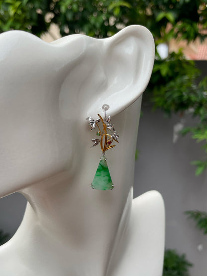 Green Jade Earrings (NJE166)