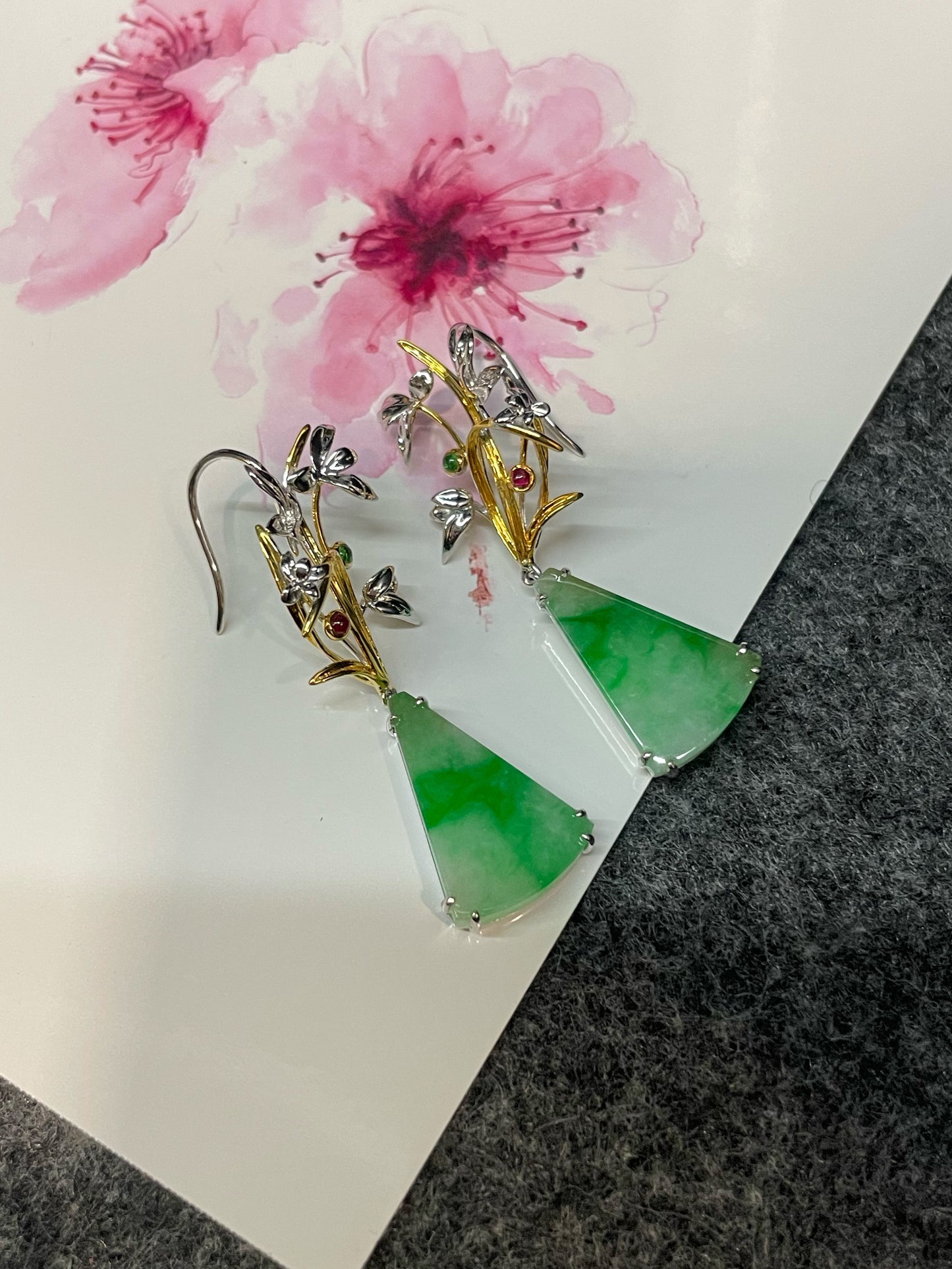 Green Jade Earrings (NJE166)