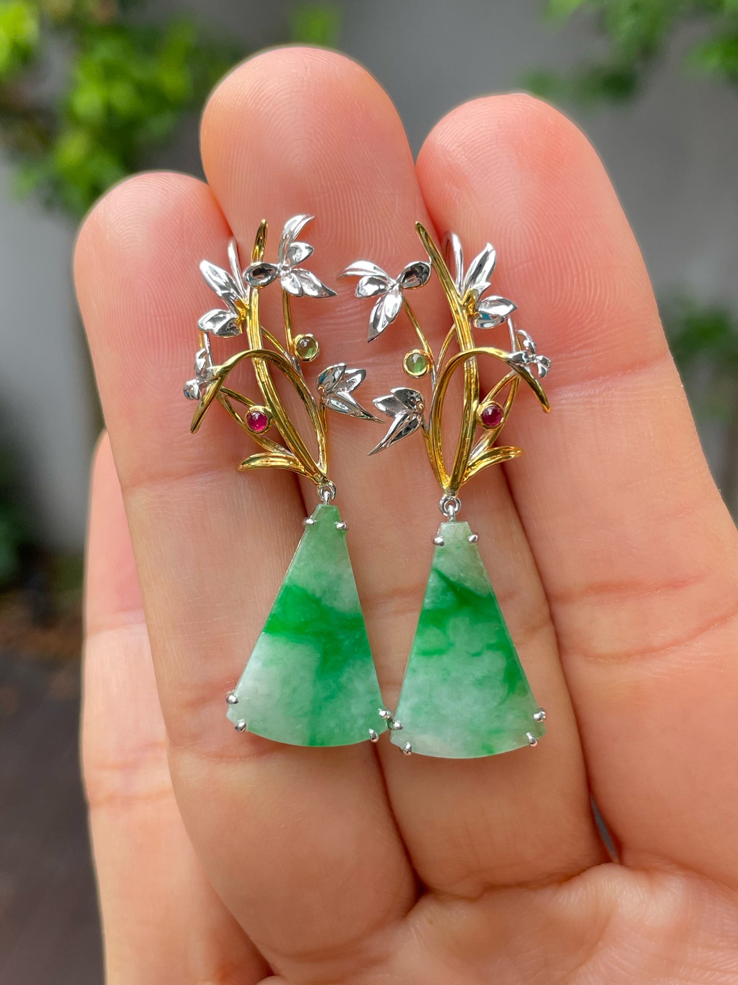 Green Jade Earrings (NJE166)