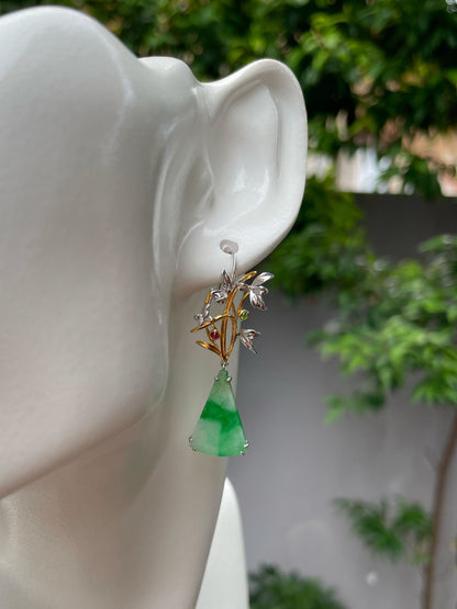 Green Jade Earrings (NJE166)