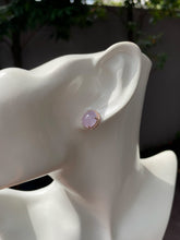 Load image into Gallery viewer, Pink Jade Cabochon Earrings (NJE170)
