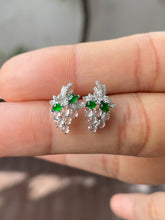 Load image into Gallery viewer, Glassy Jadeite Earrings - Grapes (NJE173)
