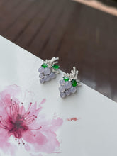Load image into Gallery viewer, Lavender Jadeite Earrings - Grapes (NJE187)
