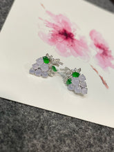 Load image into Gallery viewer, Lavender Jadeite Earrings - Grapes (NJE187)
