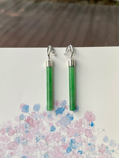 Green Jade Earrings (NJE196)