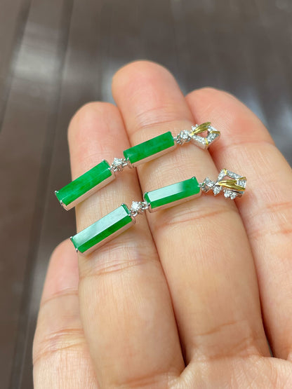 Green Jade Earrings (NJE198)